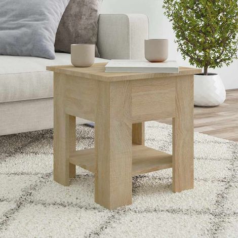 Table basse Table d'appoint pour Salon Chambre - Chêne sonoma 40x40x42 cm Bois d'ingénierie BV617137 - BonneVie (1/5)