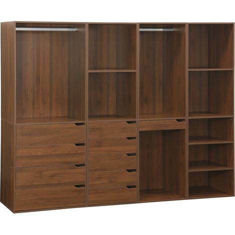 sweeek - Modulares Kleiderschrank-Set mit 4 Elementen, Laminatplatten (1/5)