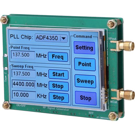 ADF4350 ADF4351 HF-Signalgenerator mit vollständigem Touchscreen, PC-steuerbar, Frequenzabtastung ADF4350 (1/5)