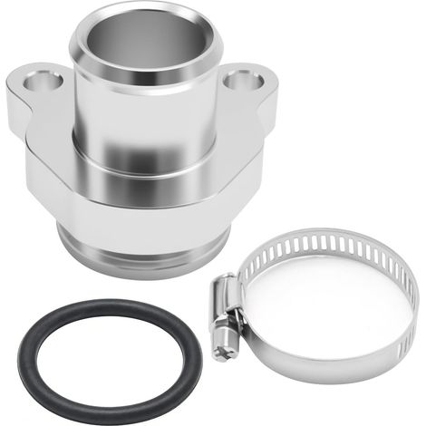 11537544638 Raccord de tuyau d'eau en alliage d'aluminium argenté de rechange pour 335i 325i 330i 135i 528i 530i 530xi avec collier de serrage (1/5)