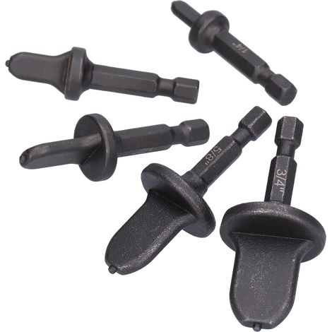 CSPARKV 5pcs Tube Expander Set Hex Handle Pipe Crimping Tips Copper Tube Expand Device Duct Reaming Tool Air Conditioner Maintenance Parts 3/4in 5/8in 1/2in 3/