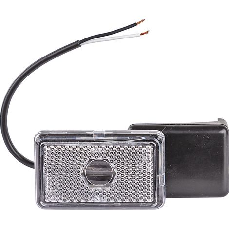 Begrenzungsleuchte Positionsleuchte mit Halterung 12 V weiß für Anhänger PKW (1/4)