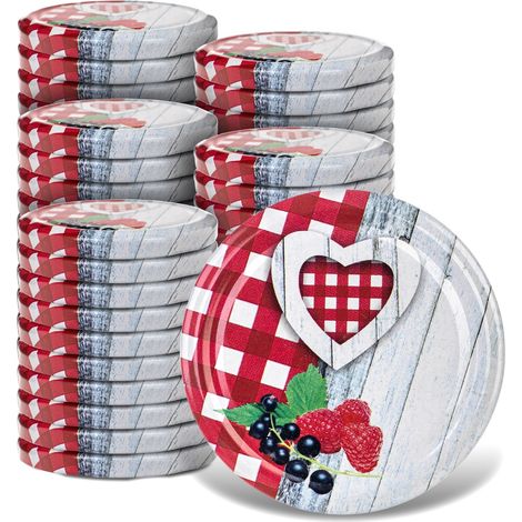 KADAX Deckel fi82 50er Pack Gitter mit Herzen