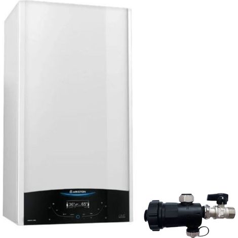 Ariston Caldaia a Condensazione Genus One IN System 25 Metano/Gpl Solo Riscaldamento + Kit Fumi Classe A+ con Defangatore  ADATTATORE SDOPPIATO