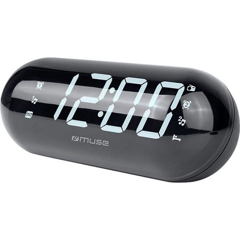 Radio sveglia MUSE M-19 GL - PLL, 20 stazioni FM, doppia sveglia, display LED bianco