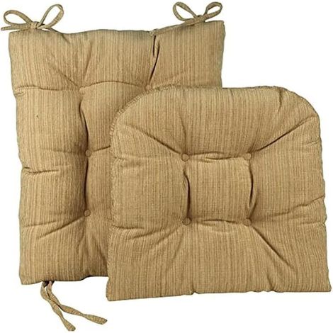 Lot de 2 Coussins à Bascule pour Salon, Bureau, Salle à Manger ou Chambre d'enfant, siège et Dossier de siège, 43,2 x 43,2 cm, Tissu Chenille Sable, 1 pièce (1/5)