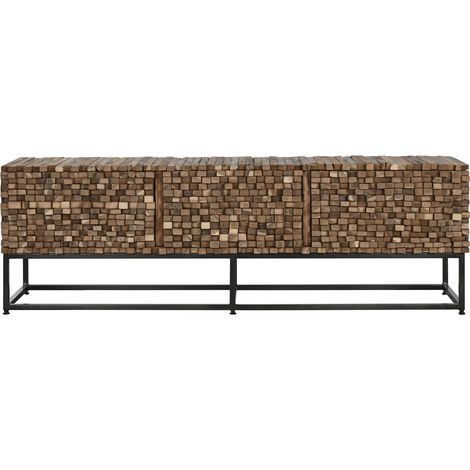Mueble Tv Teca Reciclada 160X40X50 3 Puertas (1/5)