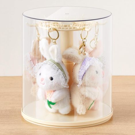 Présentoir rotatif en acrylique transparent pour poupée de 17 cm, boîte de rangement pour poupées en peluche, figurines de collection, porte-clés, anti-poussière et anti-humidité, affichage (1/5)