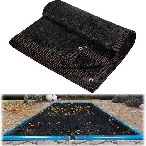 Couverture Filet Feuille pour Piscine Rectangulaire,Bâche Protection Piscines Hors-Sol,Extérieur Bloquer Feuilles Mortes Débris,3×5m (1/5)