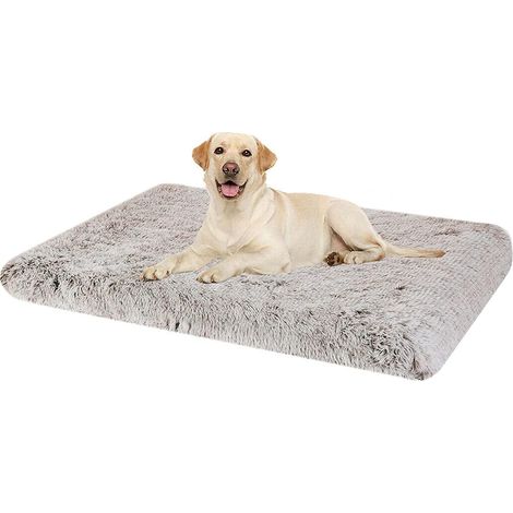 Coussin pour chien en mousse antidérapante avec housse amovible et lavable, confortable pour chat et chien, compatible avec les cages (Café, Moyen) (1/3)