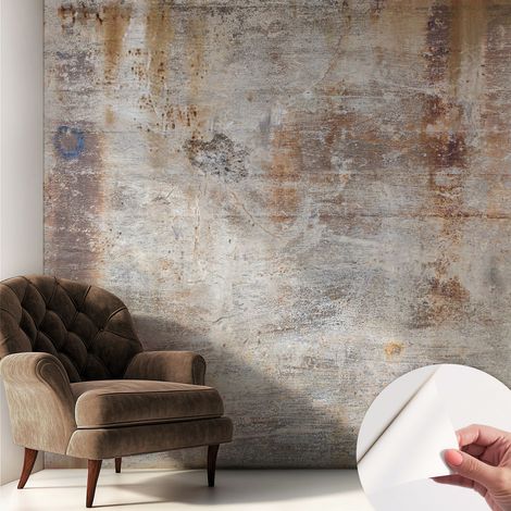 Papier peint adhésif décoratif avec colle pour salon chambre à coucher et bureau Design moderne et facile à poser Surface brute 250x250 cm (1/5)