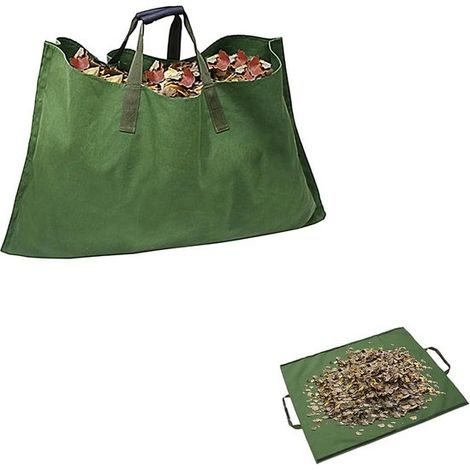 Wiederverwendbare Gartenabfallsäcke – Laubsäcke mit Griffen, 600D Oxford-Gewebe, rollbar, 145 x 120 cm (1/5)
