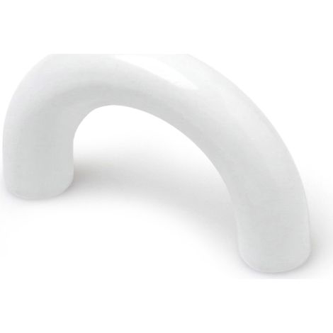 Asa de zamak con acabado blanco, dimensiones:39x8x24mm y entrepuntos:32mm -