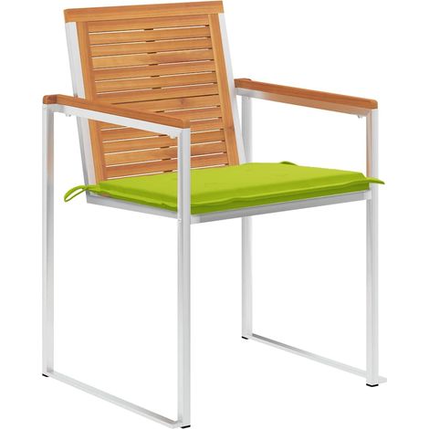 Maison Exclusive - Sedie da Giardino con Cuscini 6 pz in Legno Massello di Acacia (1/5)