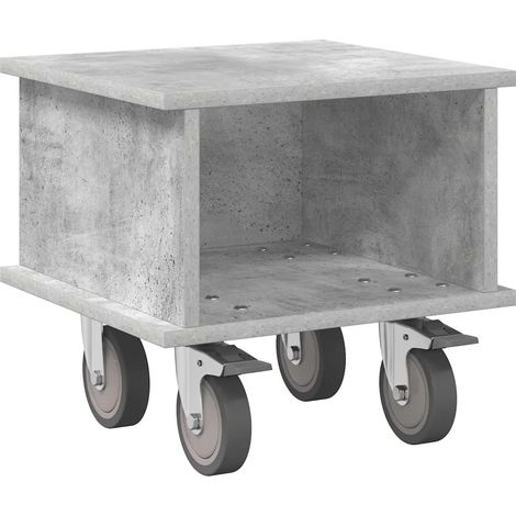 Porta TV rettangolare moderno porta cavi 37 x 35 x 35 cm in legno multistrato grigio cemento 020054750