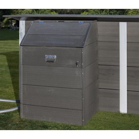 GRE – Coffre de filtration composite pour piscine – Dimensions 80 x 60 x 115 cm – Ouverture par le dessus ou en façade – Livré avec serrure à clé (1/10)