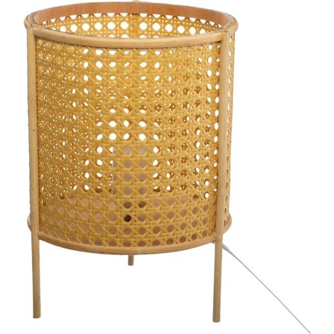 Lampada da Tavolo Cannage in bambu e rattan 28 cm (1/4)