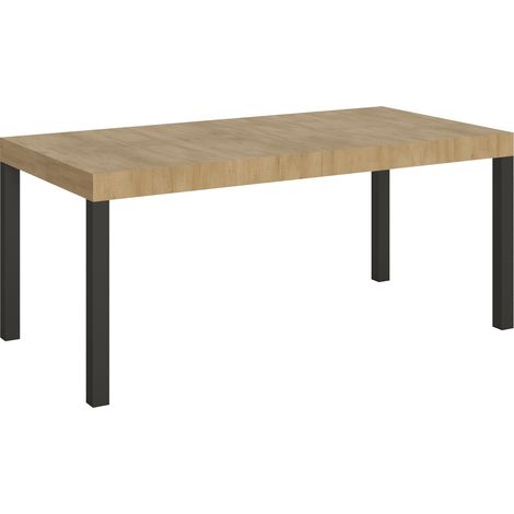 Table Extensible 200/304X90 Cm Everyday Chêne Naturel Avec Pieds Anthracite (1/4)