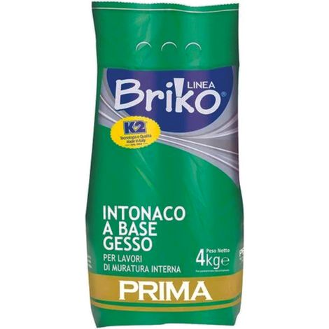 K2 linea briko intonaco base gesso bianco in polvere rasante - kg.4 in sacco
