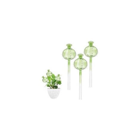 Bardusch-Lot de 3 globes d'arrosage en verre – Distributeur d'eau pour plantes d'intérieur – Hydratation automatique jusqu'à 3 semaines (1/5)