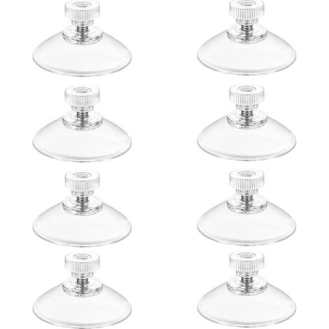 ventouse a visser, 8 Pièces 41mm Ventouses avec Filetage, Extra Fortes PVC Plastique Suspension Rideau Isolant Ventouse (1/5)
