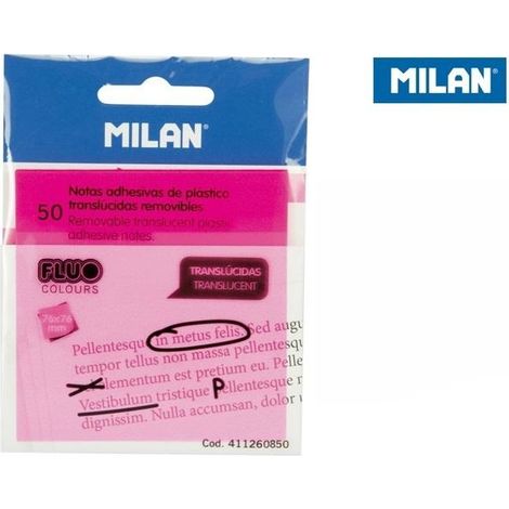 Blocchetti di post-it 76x76 / 50K rosa fluo Milan
