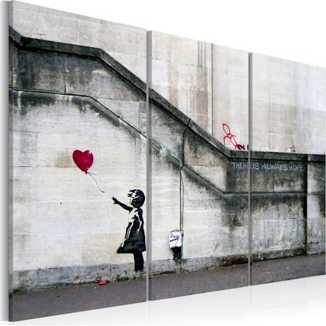 Tableau Imprimé "Girl with a Balloon - Banksy" 60 x 90 cm (1/2)