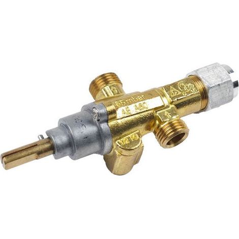 Grifo de gas simple para equipos profesionales Horeca (hornos, parrillas, asadores), compatible con Empero y GGM  Tipo 2
