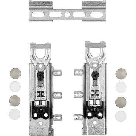 1 Set verdeckte Schrankaufhänger TH6401 mit teilbarer Aufhängeschiene Tragkraft/Paar 130 kg verstellbar von SOTECH (1/5)