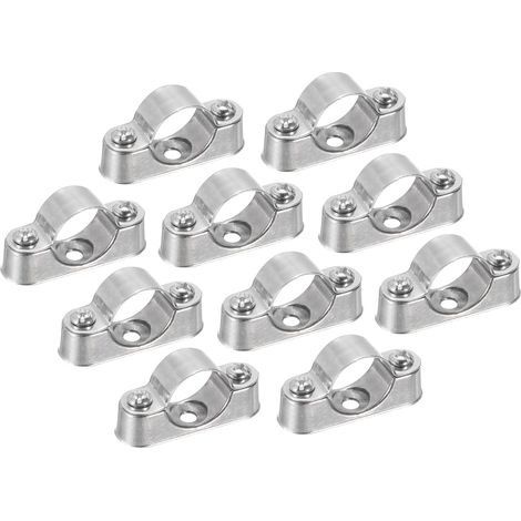 10-teiliges Rohrschellen-Set für 3/4 Zoll (20 mm) Rohre - Wand- und Deckenmontage möglich. (1/5)