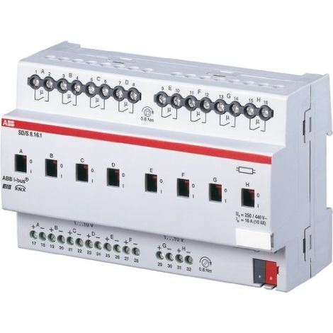 ABB SD/S8.16.1 EIB/KNX ACTIONNEUR D'INTERRUPTEUR/VARIATEUR 16 A REG 8 BORNES 4829203