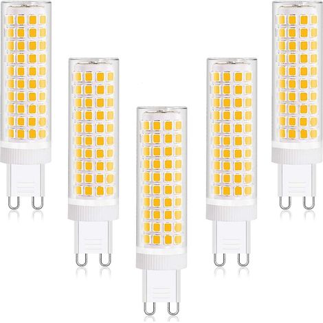 Ampoule LED G9 12 W blanc chaud 3000 K, équivalente à une ampoule halogène 100 W, angle de diffusion de 360°, non dimmable (1/5)