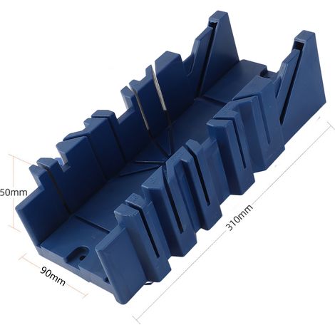 Scie à angle 45° avec coffret de rangement solide stable coupe angulaire scie à main set caisson 2 pièces acier 65 pour cadres moulures plinthes (1/5)