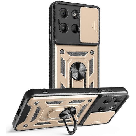 Coque TPU Verte pour Moto G15 4G avec Protège-Objectif Coulissant et Béquille Intégrée (1/5)