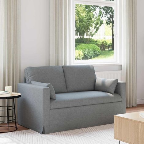 Sofa Hellgrau 139 x 78 x 80 cm Stoff
