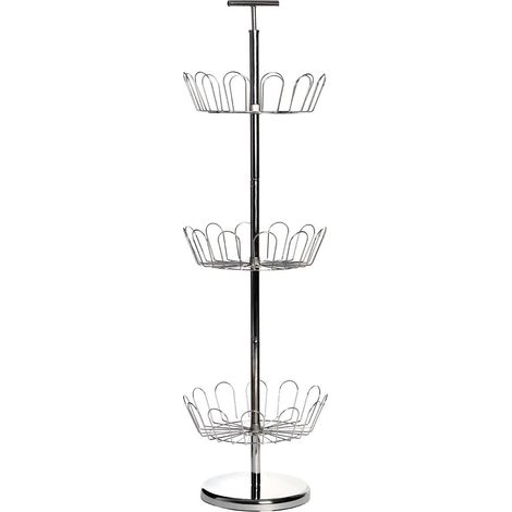Premier Housewares Revolving Silver Shoe Stand (1/5)