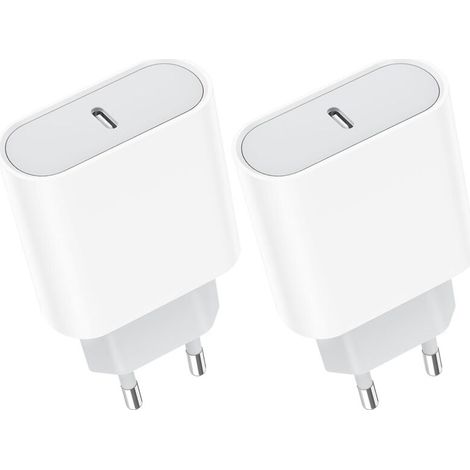 Lntyq Prise USB C, Chargeur Rapide 2-Pack 20W for iPhone 15/14, Galaxy, Pixel, USBC Type C Secteur Mural Alimentation Adaptateur (1/5)