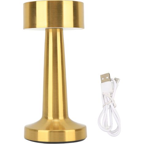 Lampe de table LED portable avec capteur tactile, 3 niveaux de luminosité, rechargeable et sans fil, veilleuse de bureau LED (1/5)