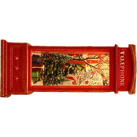 Décorations de Noël, vieil homme, bonhomme de neige, cabine téléphonique, petite lampe à huile, décor d'hôtel/KTV, ornements lumineux, cadeaux de Noël, cabine téléphonique (1/5)