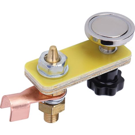 Connecteur de mise à la terre pour soudage, outil de fixation magnétique à tête unique, plaque isolante 5mm (1/5)