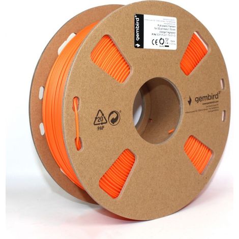 GEMBIRD FILAMENTO, PLA NARANJA, 1,75 MM, 1 KG