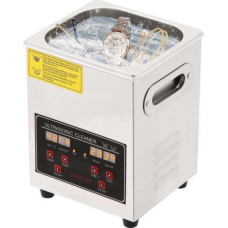 2L Digital Ultrasonic Cleaning Machine, Stainless Steel Ultrasonic Cleaner Machine with Heater & Timer, Professional Ultrasonic Parts Cleaner for Retainer Glasses Jewelry (1/5)