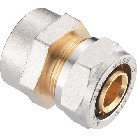 Cornat Schraub-Kupplung komplett ø 26 mm 1 IG Messing vernickelt Heizkörperventile