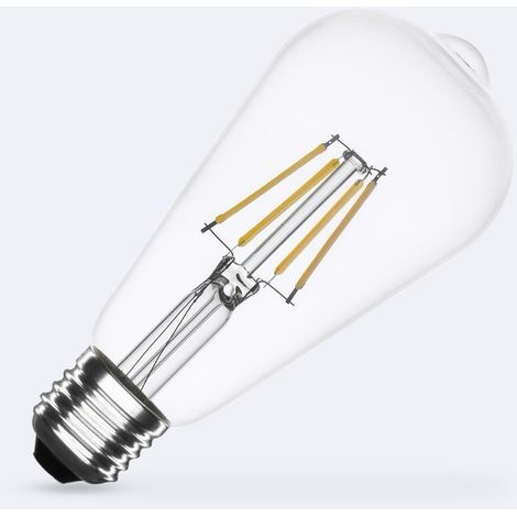 LED-Glühbirne Filament E27 6W 720 lm ST64 No Flicker 2700K Warmweiß