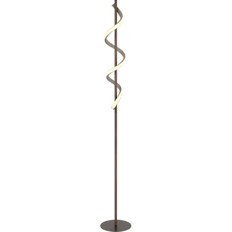 Globo Spiro Lampadaire LED intégré, couleur café mat, 3000K (1/5)