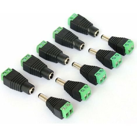 Stecker (männlich), 5 x Buchse (weiblich), DC-Anschluss für CCTV-Kameras, 2,1 x 5,5 mm (1/5)