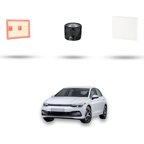 Kit tagliando 3 filtri compatibile con Vw Golf VIII 1.5 eTSI eHybrid 110Kw dal 2020 (1/4)