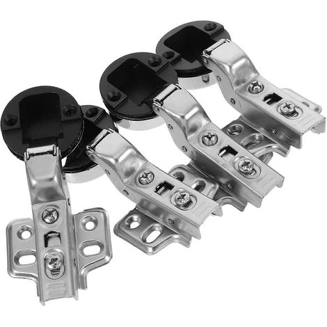 Angoily Lot de 4 charnières à amortisseur silencieux pour porte de placard à fermeture douce (1/5)