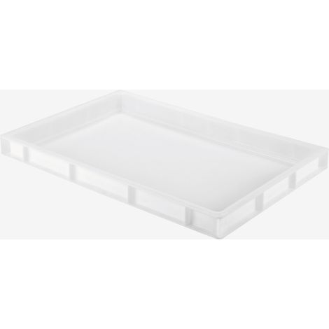 Caisse pleine 600 x 400 x 55 mm 9 L - blanc - Gilac