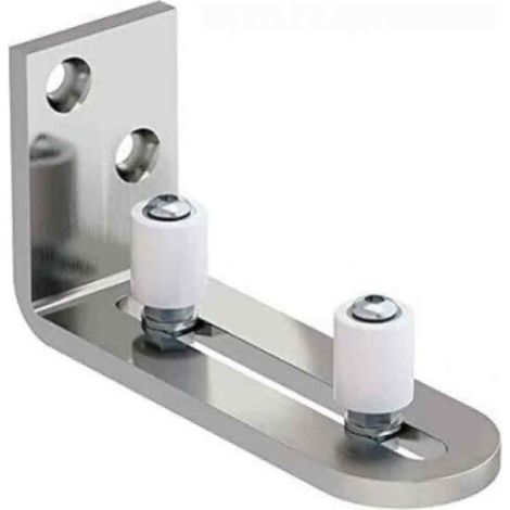 Guide Inferieur Pour Porte Coulissante - Acier Inoxydable - Ajustable Sol Ou Mur - Pour Porte En Bois - 1 Unite (1/5)